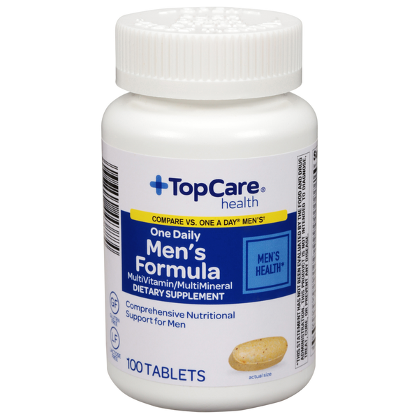 Vitamins & Supplements TopCare MultiVitamin/MultiMineral, Men's Formula, One Daily, Tablets hero