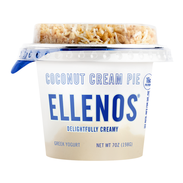 Yogurt Ellenos Coconut Cream Pie, Greek Yogurt hero