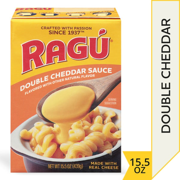 Pasta Sauce Ragu Double Cheddar Sauce hero