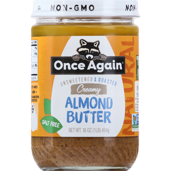 Nut Butters & Fruit Spreads Once Again Almond Butter, Unsweetened & Roasted, Creamy hero