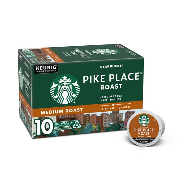 Coffee Grounds and Whole Beans Starbucks Pike Place Medium Roast K-Cup Coffee hero