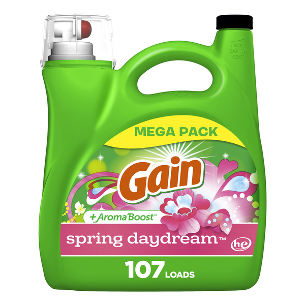 Laundry Gain Liquid Laundry Detergent, Spring Daydream, 107 Loads hero