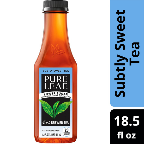 Tea Pure Leaf Brewed Tea, Lower Sugar, Subtly Sweet Tea hero