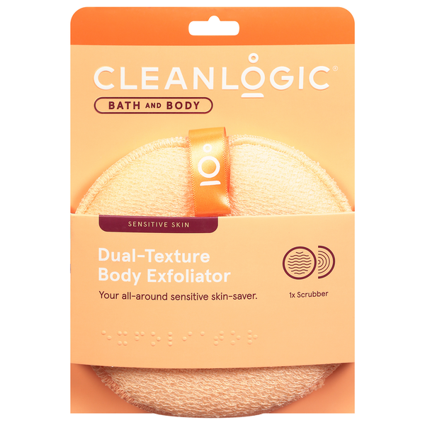 Body Lotions & Soap Cleanlogic Body Care Body Exfoliator, Dual-Texture, Sensitive Skin hero