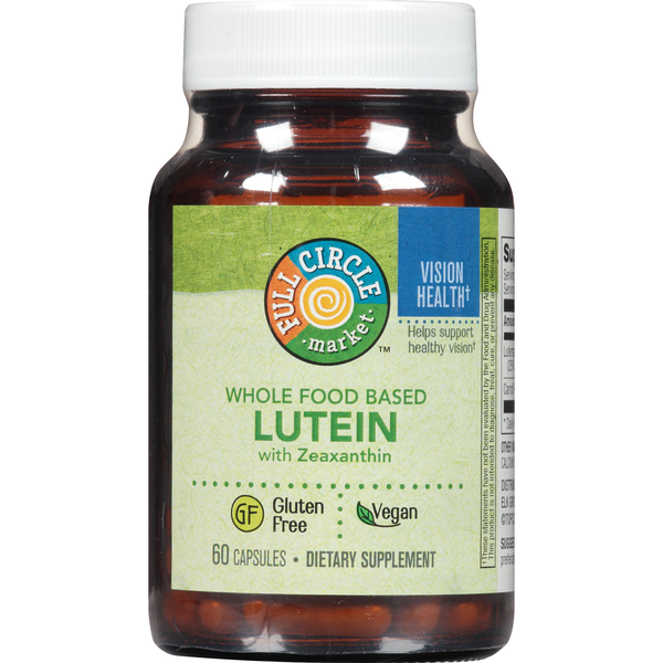 Vitamins & Supplements Full Circle Whole Food Based Lutein With Zeaxanthin Helps Support Healthy Vision Dietary Supplement Vegan Capsules hero