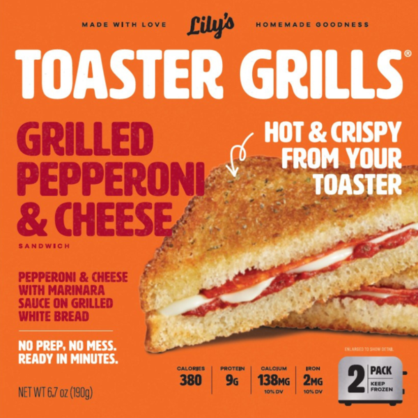 Frozen Meals Lily's Toaster Grills Grilled Pepperoni & Cheese Sandwich hero