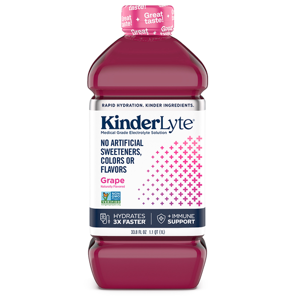 Cold, Flu & Allergy Kinderlyte Natural Oral Electrolyte Solution, Grape hero