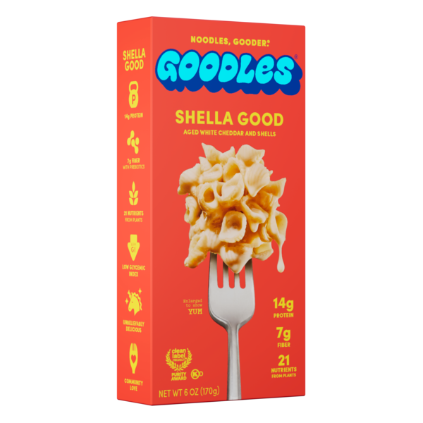 Goodles Shella Good Aged White Cheddar Protein Mac & Cheese hero