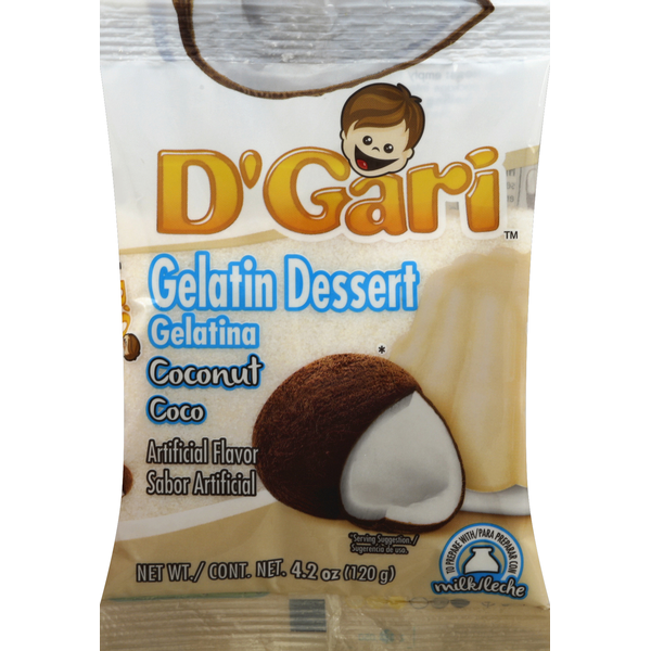 Baking Ingredients D'Gari Gelatin Dessert, Coconut hero