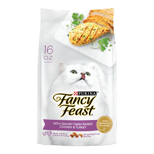 Cat Food & Care Purina Fancy Feast Dry Cat Food with Savory Chicken and Turkey hero