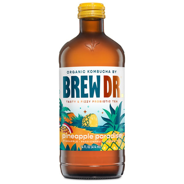 Energy & Sports Drinks Brew Dr. Kombucha Pineapple Paradise, Organic Kombucha hero