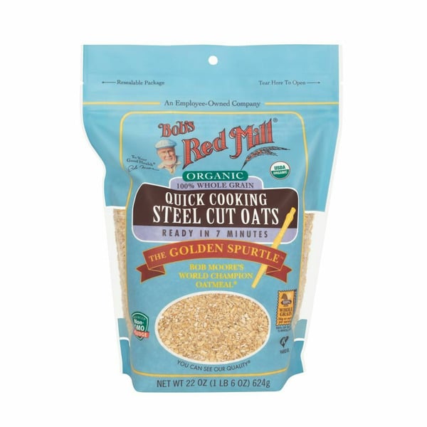 Cereal Bob's Red Mill Quick Cooking Steel Cut Oats, Organic hero