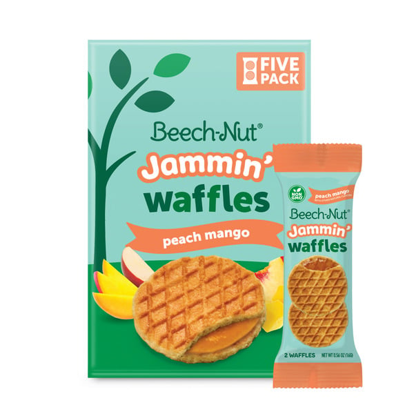 Baby Food & Formula Beech-Nut Jammin' Waffles with Fruit Filling Toddler Snack, Peach Mango hero