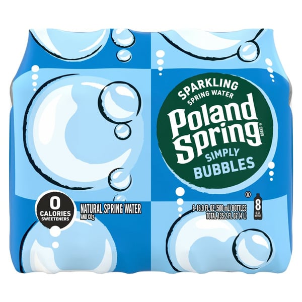 Water, Seltzer & Sparkling Water Poland spring Sparkling Water, Simply Bubbles hero