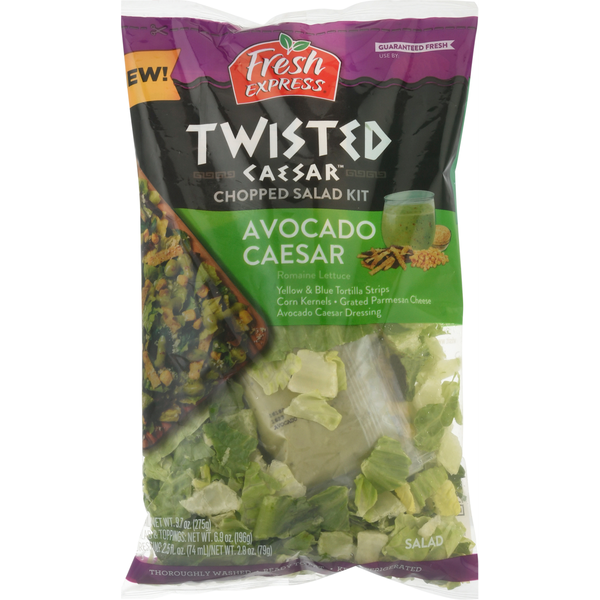 Packaged Produce & Salad Fresh Express Chopped Salad Kit, Avocado Caesar hero