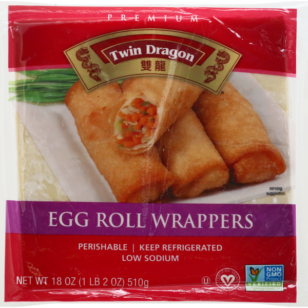 Asian Foods Twin Dragon Egg Roll Wrappers, Premium hero