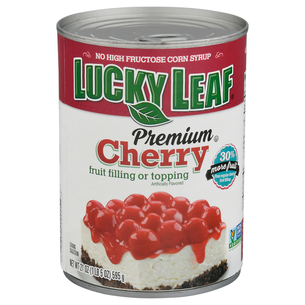 Baking Ingredients Lucky Leaf Fruit Filling or Topping, Premium, Cherry hero