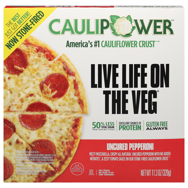 Vegetables, Vegan, & Vegetarian Caulipower Pizza, Uncured Pepperoni hero