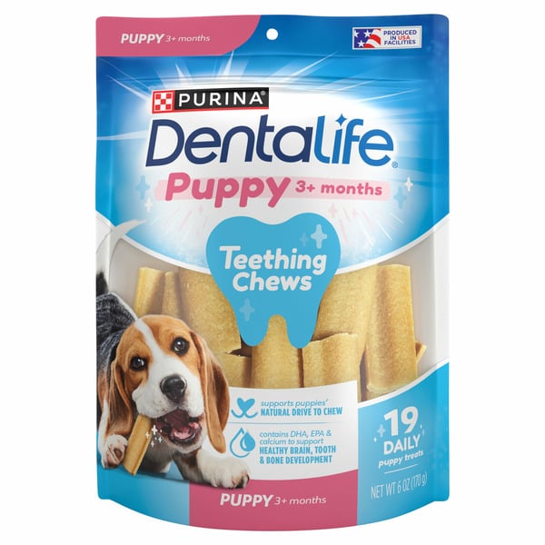 Dog Food & Care Dentalife Teething Chews 3+ Months Puppy Trats hero