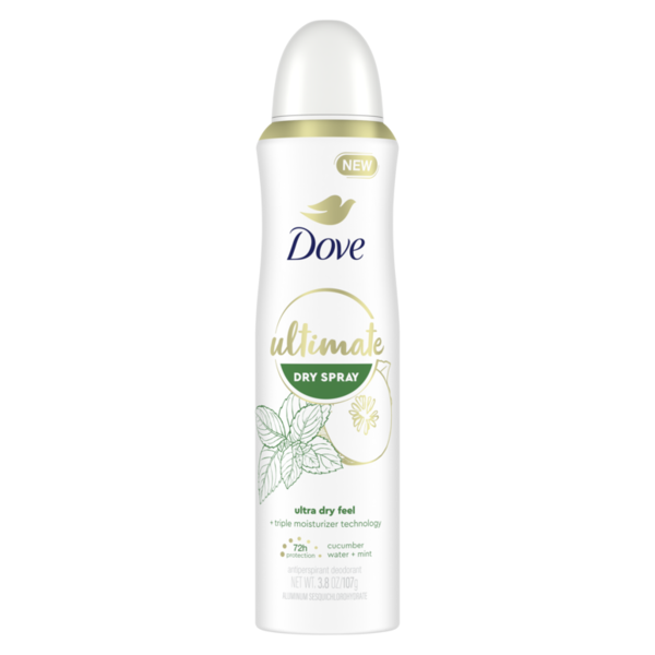 Dove Ultimate Dry Spray Antiperspirant Cucumber Water & Mint hero