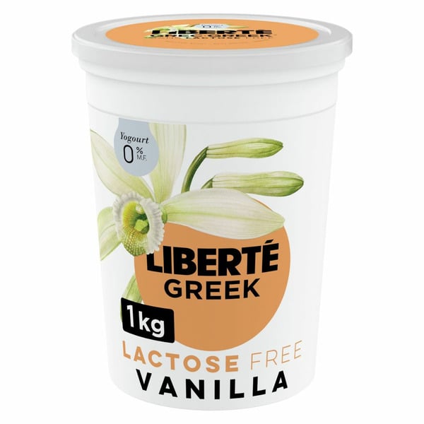 Yogurt Liberté Greek 0% Lactose Free Yogurt, Vanilla, High Protein hero