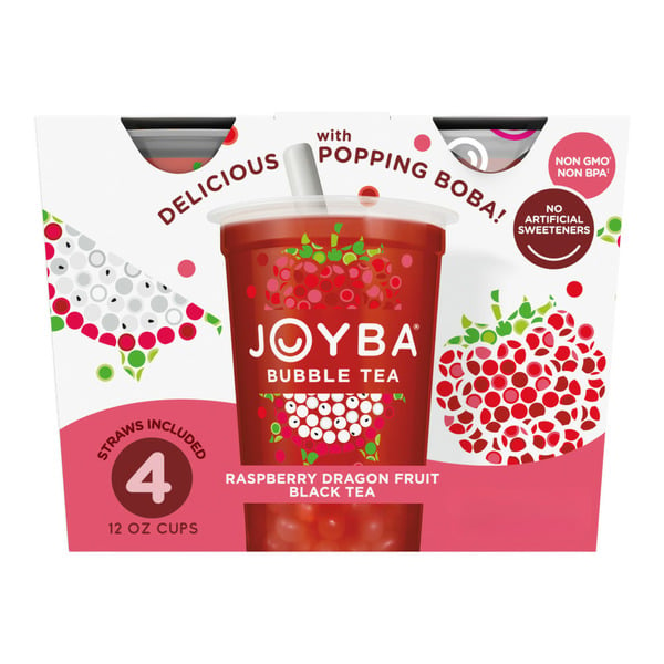 Joyba Raspberry Dragonfruit Black Bubble Tea hero