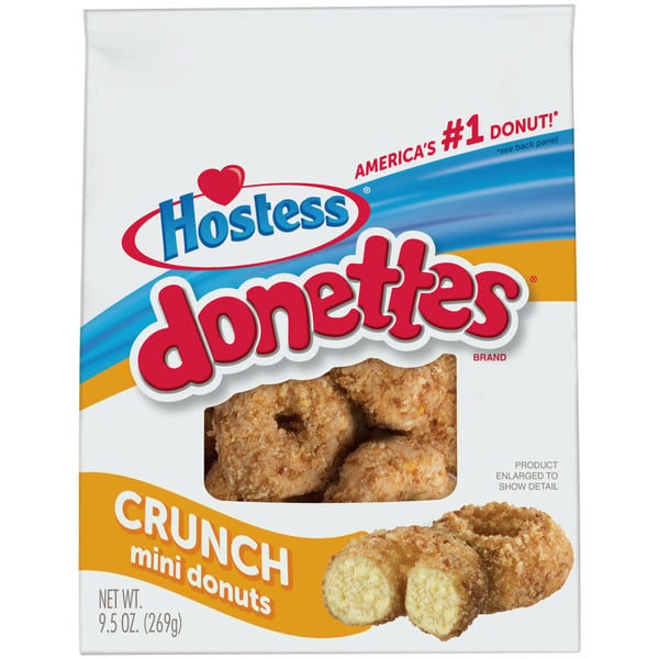 Breakfast Bars & Pastries Hostess Crunch DONETTES Bag Sweet Coconut Crunch hero