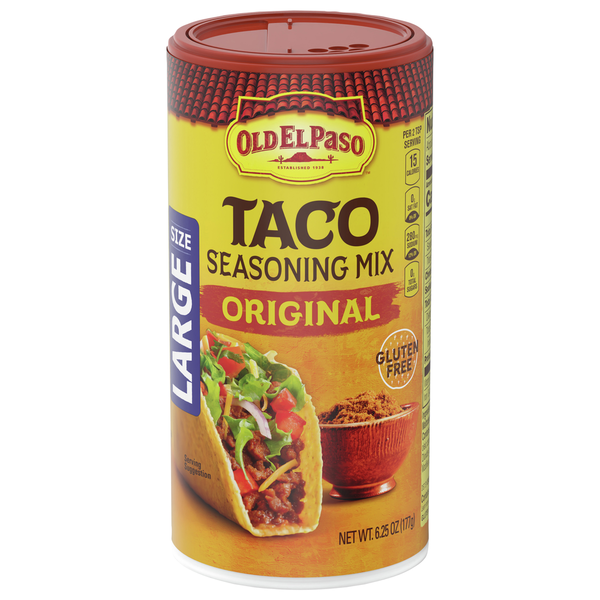 Spices & Seasoning Old El Paso Taco Seasoning Mix, Original, Large hero