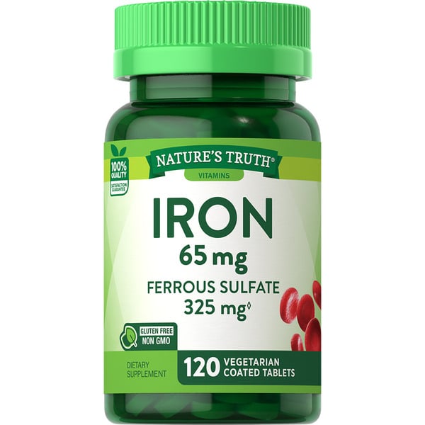 Vitamins & Supplements Nature's Truth Iron 65 mg Ferrous Sulfate Tablets hero