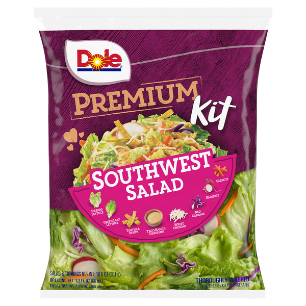 Packaged Vegetables & Fruits Dole Premium Kit, Southwest Salad hero