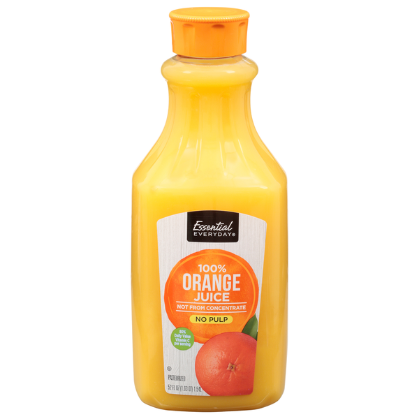 Juice & Nectars Essential Everyday 100% Juice, Orange, No Pulp hero