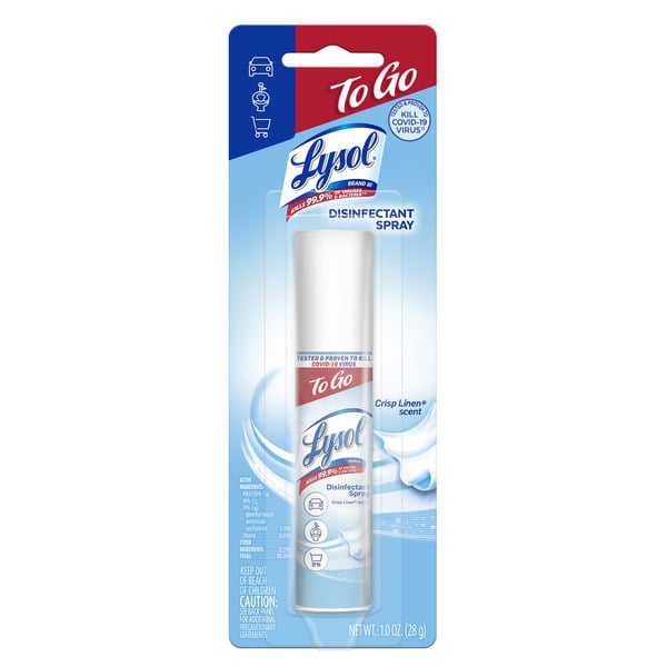 Cleaning Products Lysol Disinfectant Spray Sanitizing and Antibacterial Crisp Linen hero