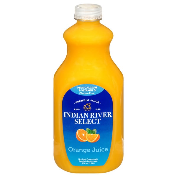 Refrigerated Beverages Indian River Select Premium Orange Juice, Plus Calcium & Vitamin D hero