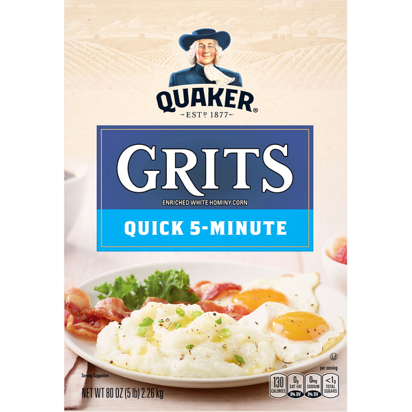 Hot Cereal & Pancake Mixes Quaker Grits, Quick 5-Minute hero