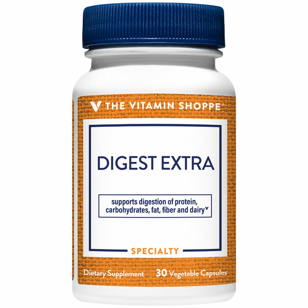 Enzymes The Vitamin Shoppe Digest Extra Digestive Enzyme Formula (30 Vegetarian Capsules) hero