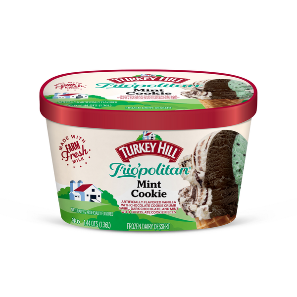 Frozen Dessert Turkey Hill Frozen Dairy Dessert, Mint Cookie hero