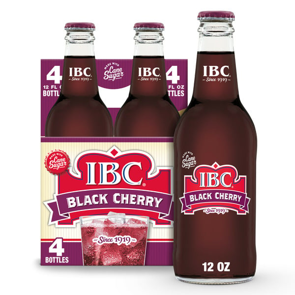 Soft Drinks IBC Black Cherry Made with Sugar hero