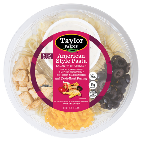 Packaged Vegetables & Fruits Taylor Farms American Style Pasta Salad with Chicken hero