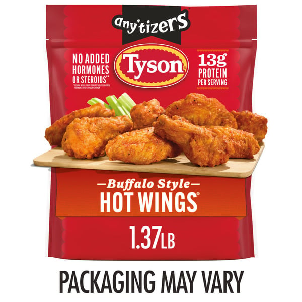 Frozen Meat & Seafood Tyson Any'tizers Bone In Buffalo Chicken Hot Wings Frozen hero