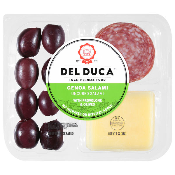 Lunch Meat Del Duca Genoa Salami, with Provolone & Olives hero