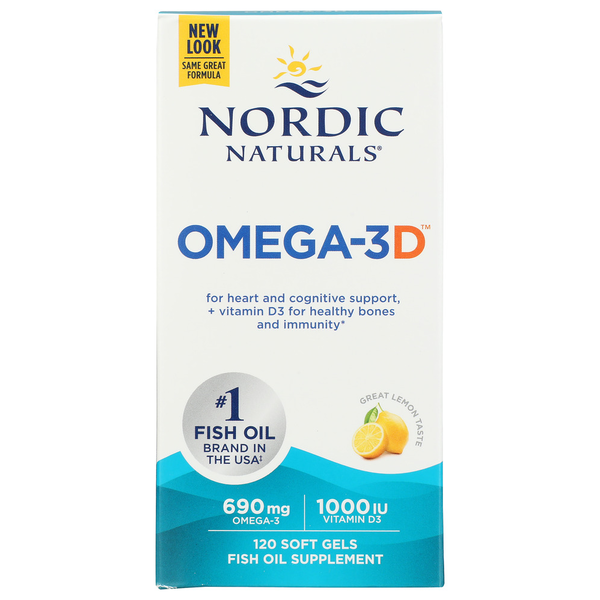 Supplement Oils Nordic Naturals Omega-3D – Lemon hero