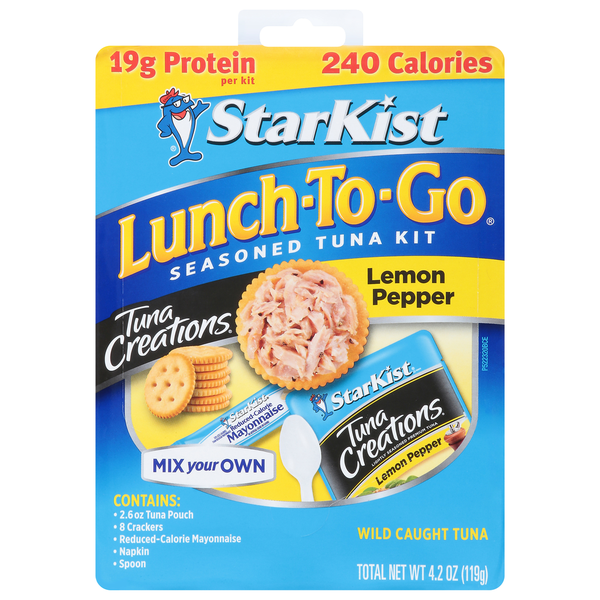 Canned Meat & Seafood StarKist Seasoned Tuna Kit, Lemon Pepper hero