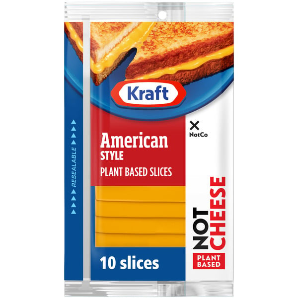 Packaged Cheese Kraft Heinz Notco American Style Not Cheese Plant Based Slices hero