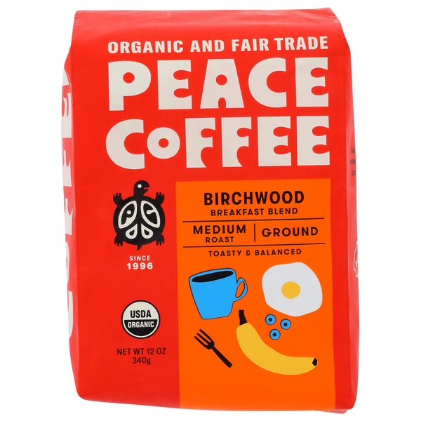 Coffee Peace Coffee Organic Birchwood Breakfast Blend — Ground hero