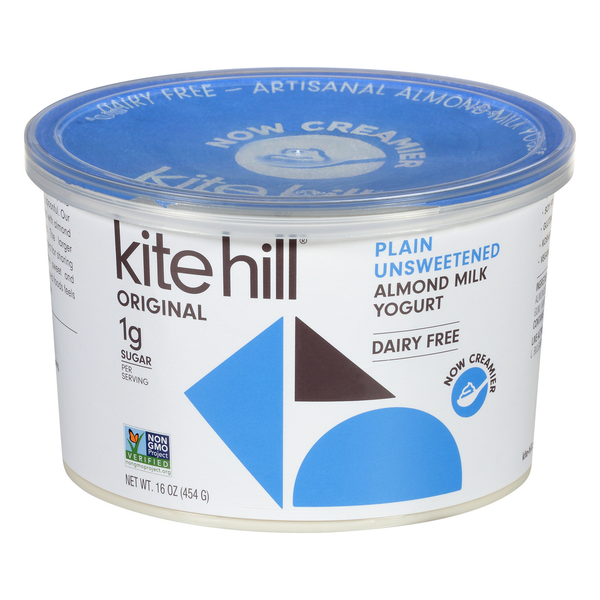 Soy & Lactose-Free Kite Hill Almond Milk Yogurt, Dairy Free, Plain Unsweetened hero