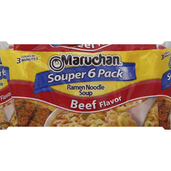 Soup, Broth & Bouillon Maruchan Ramen Noodle Soup, Beef Flavor hero