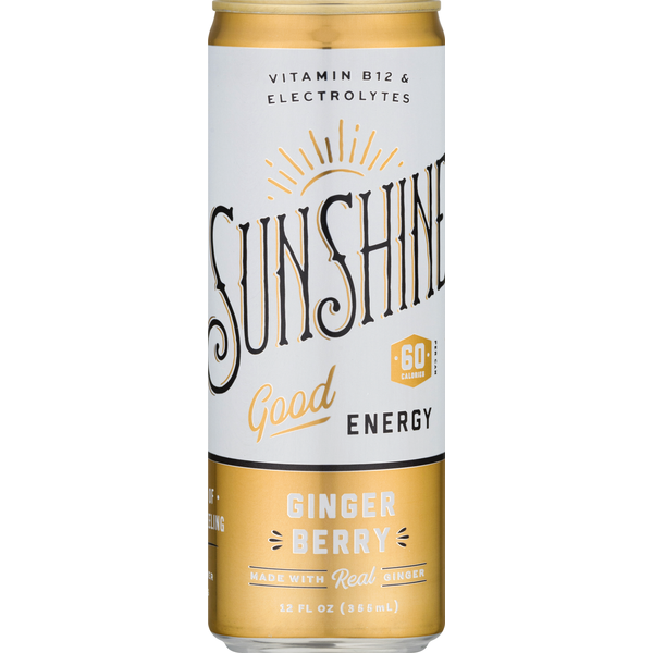 Energy & Sports Drinks Sunshine Energy Drink, Ginger Berry hero