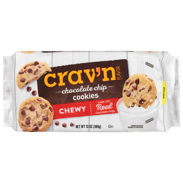 Crav'n Flavor Cookies, Chocolate Chip, Chewy hero