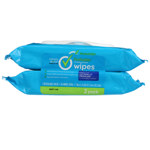 Diapers & Wipes Simply Done Flushable Wipes hero