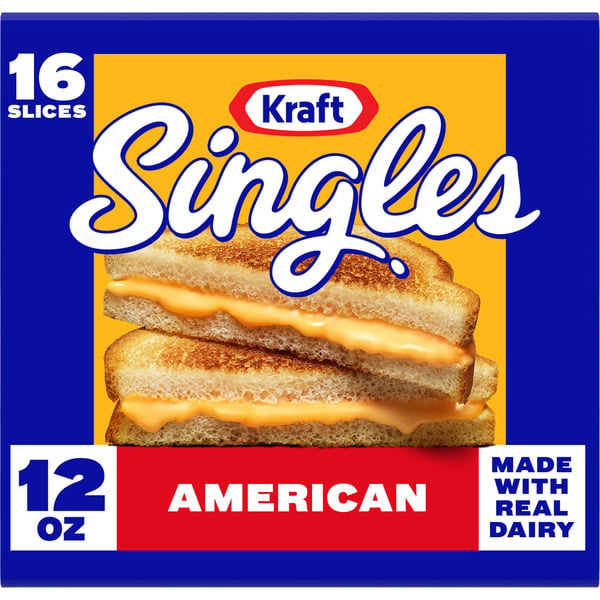 Cheese Kraft Singles American Cheese Slices hero